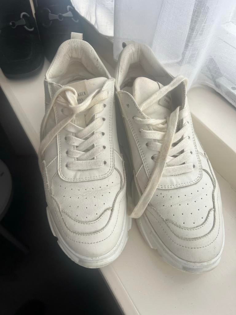 Copenhagen Sneakers - Prachtig Zacht Leer maat 39, Ophalen of Verzenden, Gedragen, Wit, Sneakers of Gympen