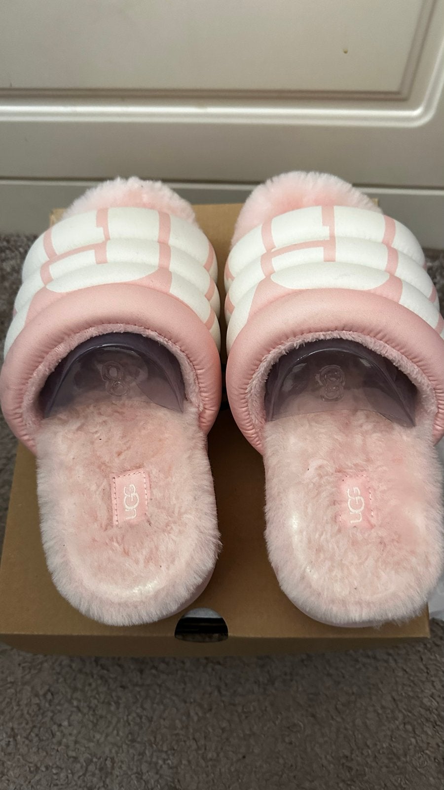 Nieuwe UGG Goldenstar Clog pantoffels roze/wit, Ophalen of Verzenden, Nieuw, Roze, Pantoffels of Sloffen
