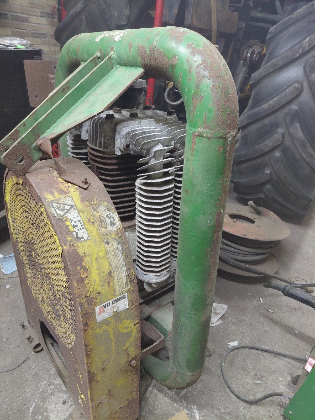 Vortex aftakas compressor, Ophalen