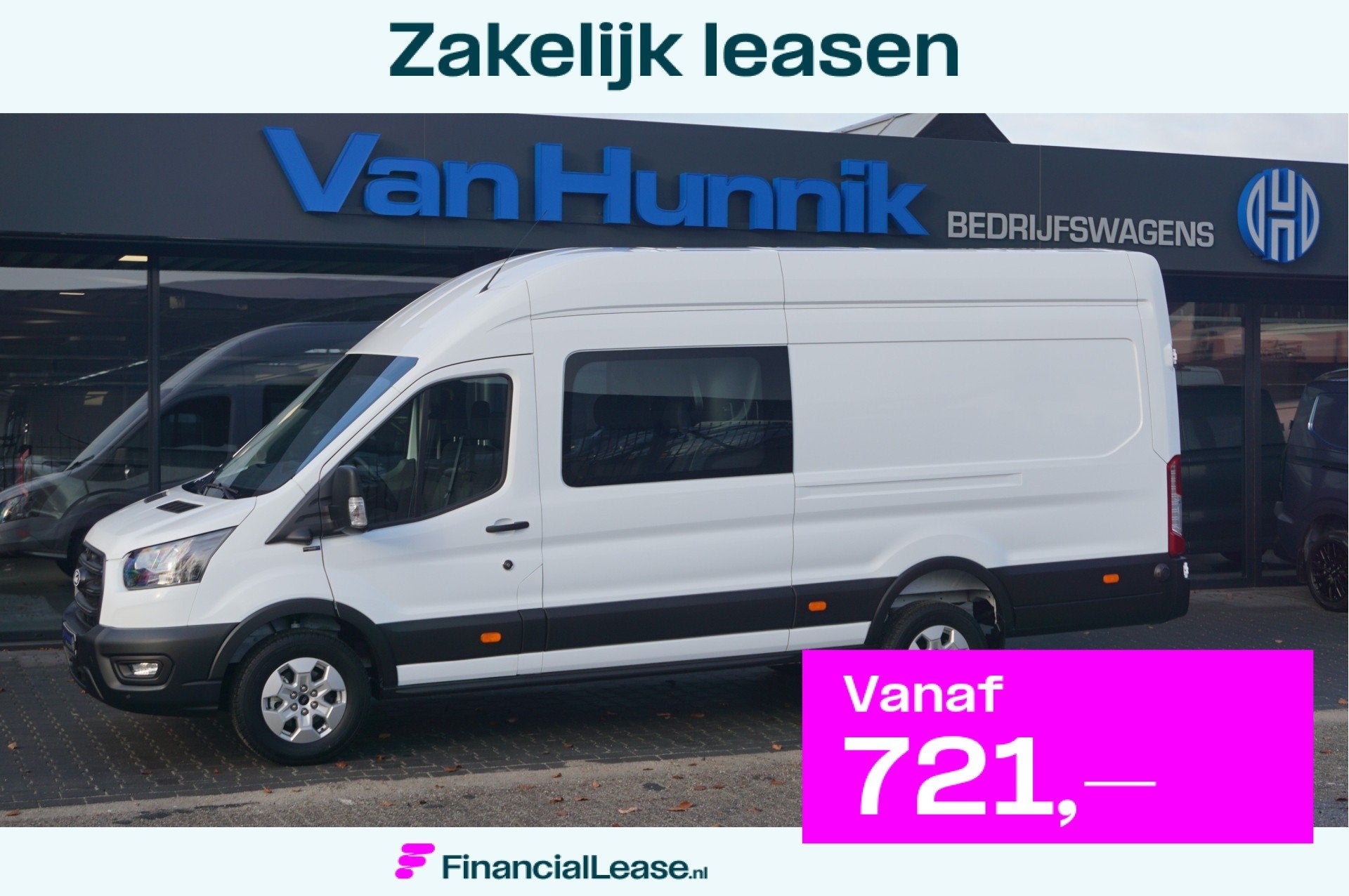 Ford Transit 350L 130PK L4H3 Dubbel Cabine BPM VRIJ! Navi,, Achterwielaandrijving, Gebruikt, 4 cilinders, 2800 kg