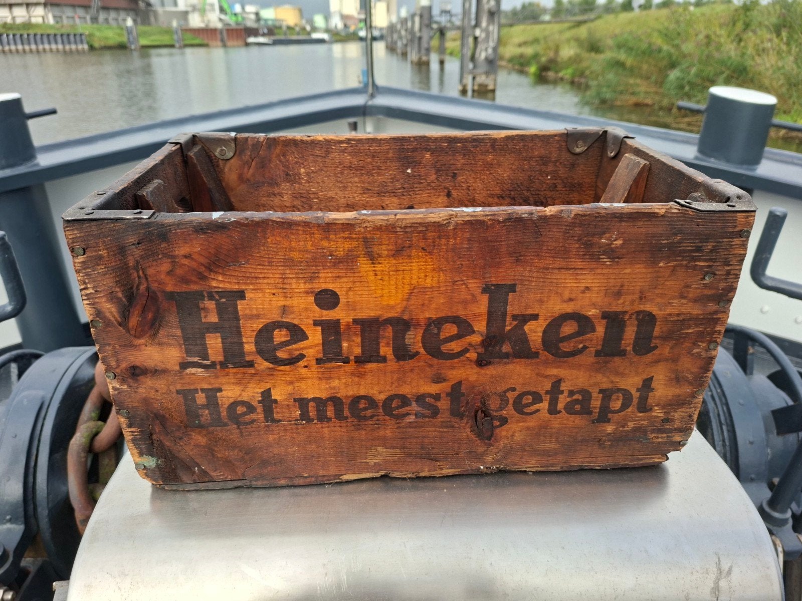 Heineken Houten Bierkrat - Vintage Decoratie, Ophalen of Verzenden, Gebruikt, Overige typen, Heineken