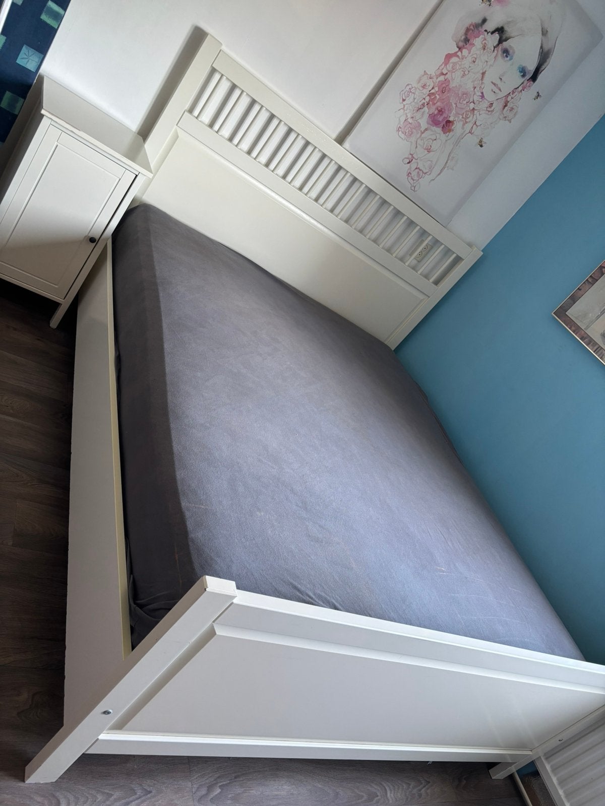 Gebruikt Ikea Hemnes bed, wit, 160x200, Ophalen, Gebruikt, Wit, Tweepersoons
