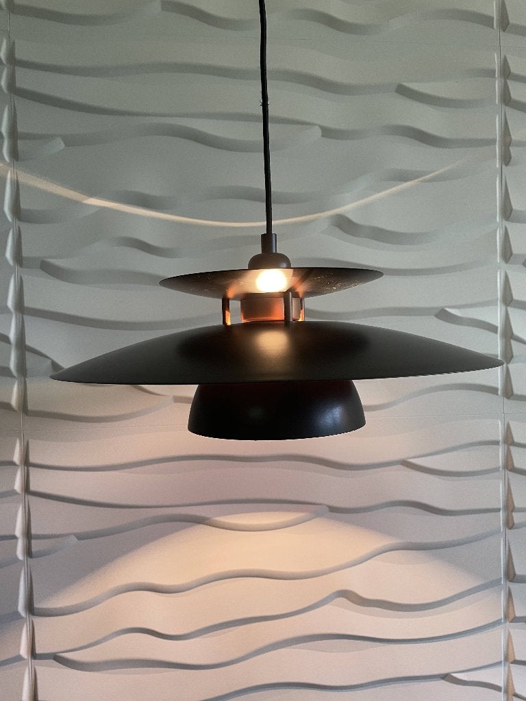 Stijlvolle Eglo 'Brenda' Hanglamp – Zwart & Koper/Brons, Gebruikt, Scandinavisch, Metaal, E27 (groot)