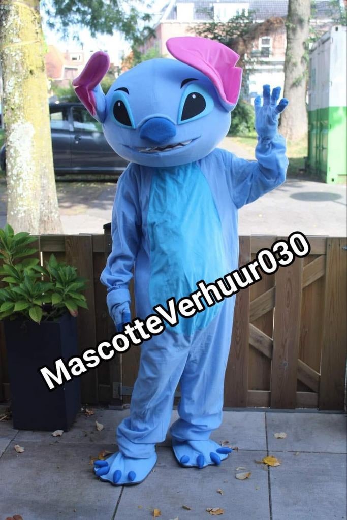 Stitch mascotte pop verjaardag feest acteur pak kostuum, Ophalen, Zo goed als nieuw, Verjaardag
