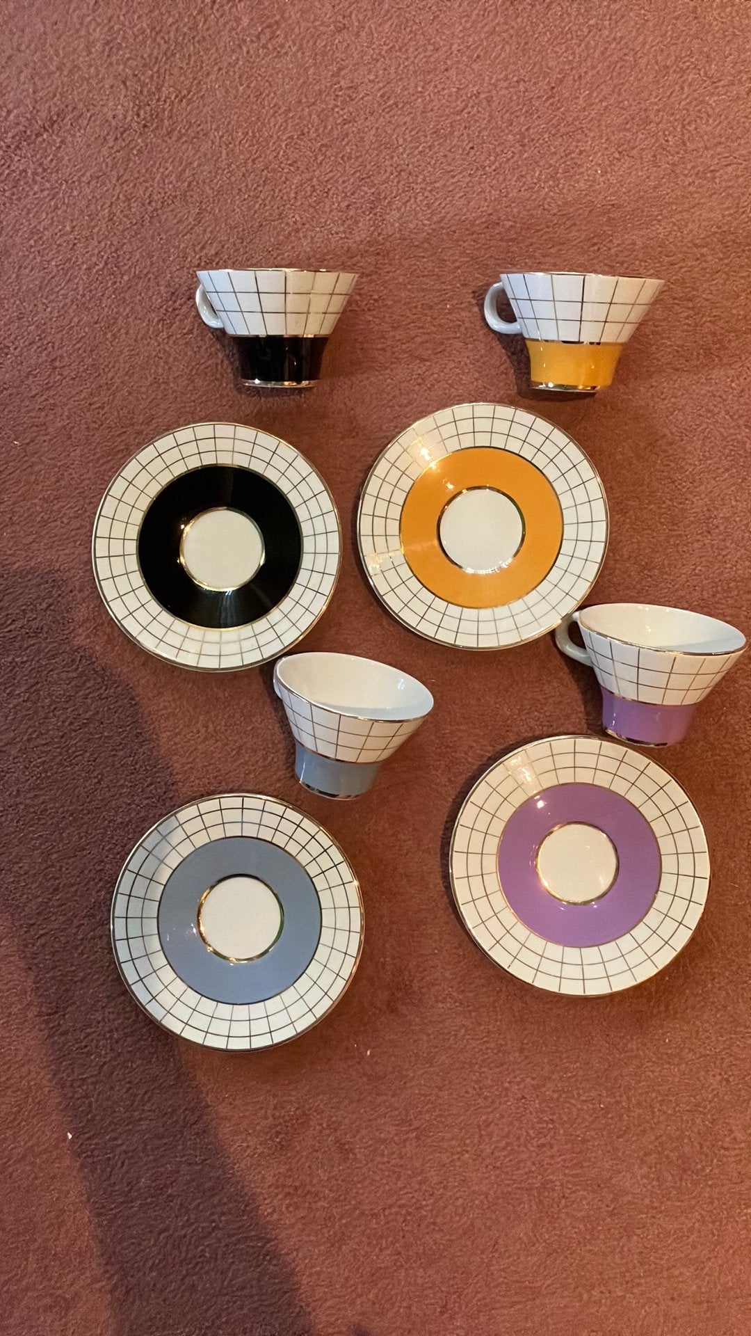 Vintage Mid-Century Kop-en-Schotel 4 stuks) – Jaren '50/'60, Ophalen, Zo goed als nieuw
