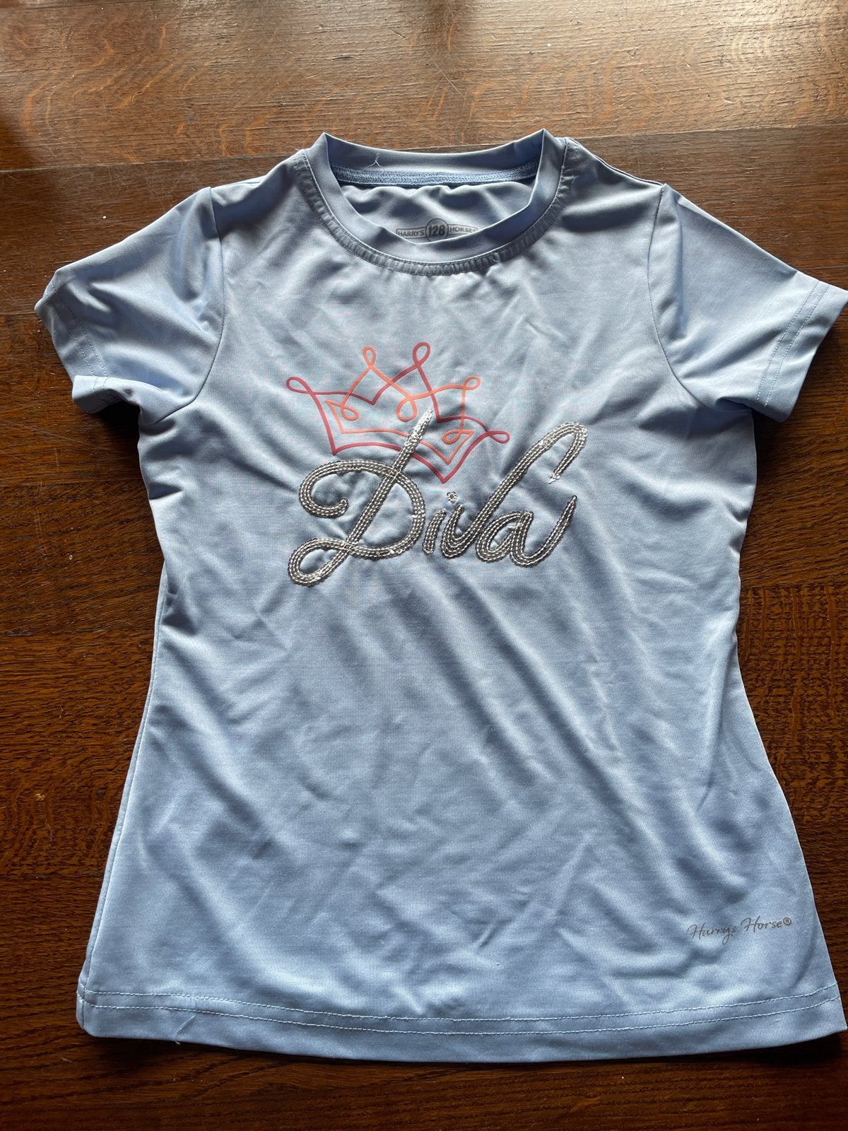 Harry Horse Diva T-shirt maat 128, Dieren en Toebehoren, Ophalen, Blauw, Gebruikt, Kinderen