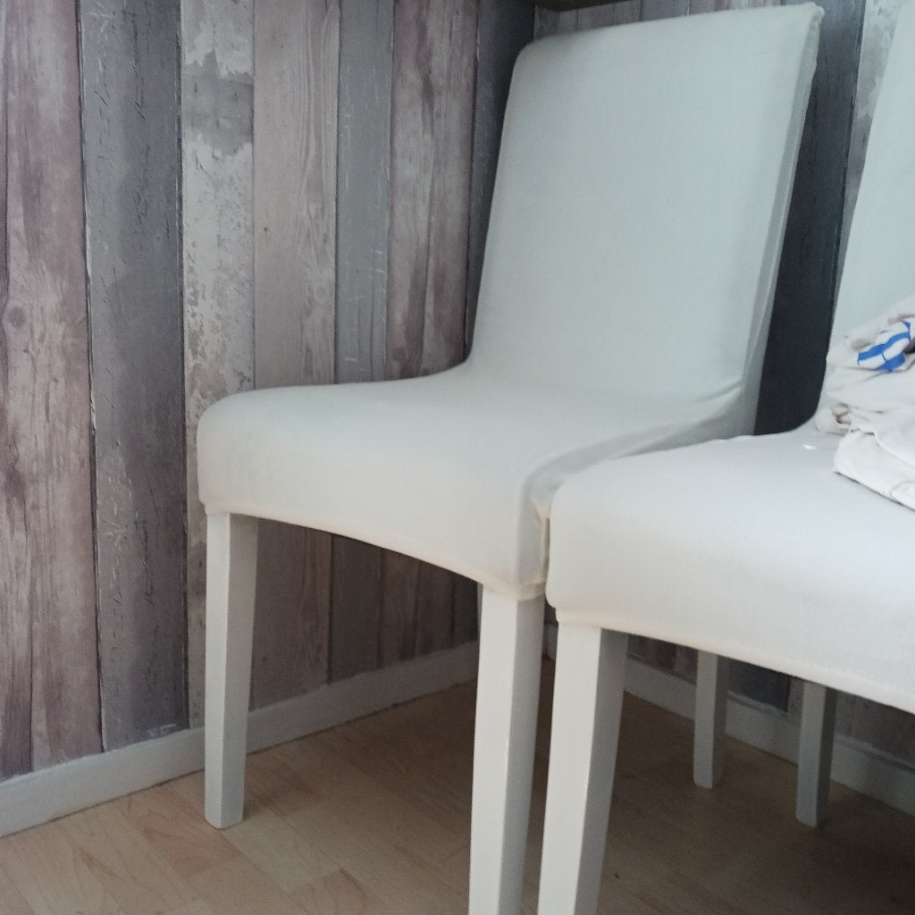 Eetkamerstoelen, Huis en Inrichting, Ophalen, Gebruikt, Wit, Vier