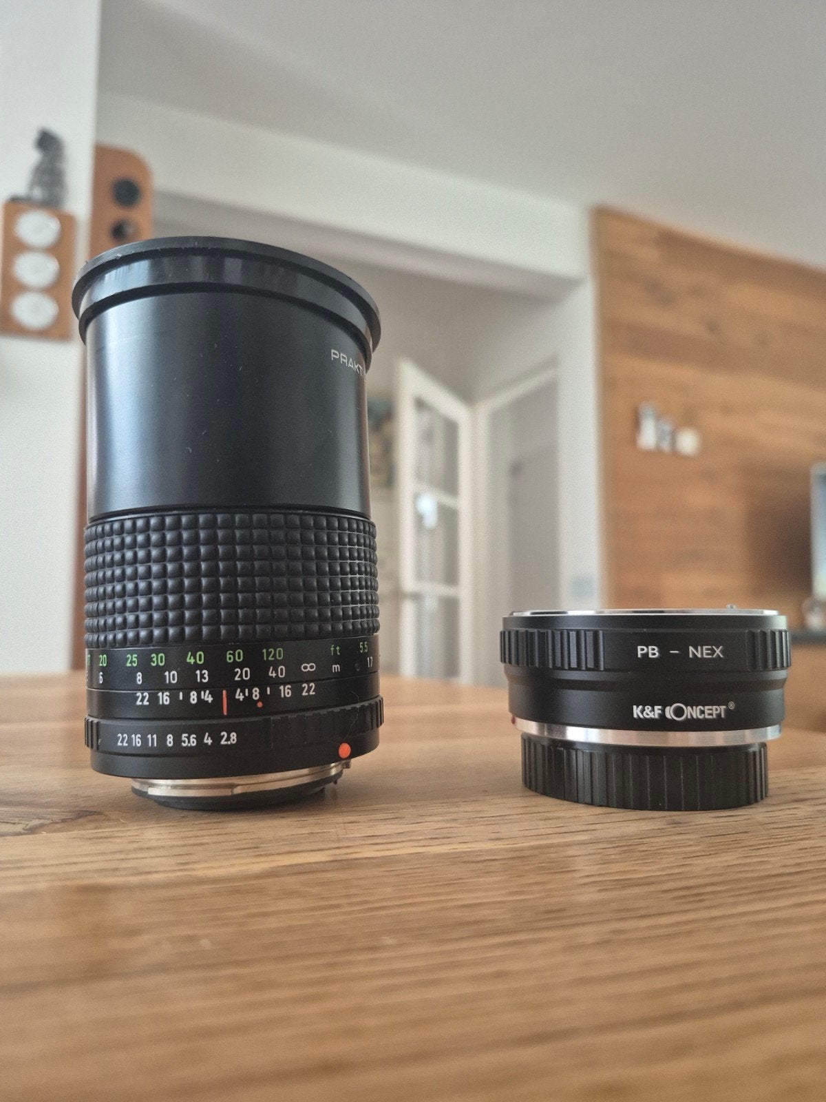Prakticar 2.8/135 MC lens met K&F Concept PB-NEX adapter, Overige merken, Gebruikt, Overige vattingen, Handmatige focus