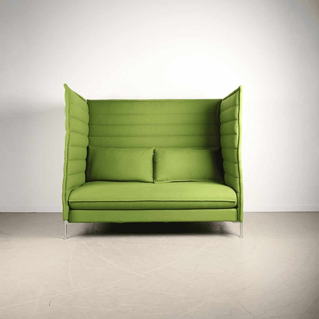 Vitra Alcove Plus Bank 2-Zits Groen Stof, Huis en Inrichting, Vitra, Zo goed als nieuw, Niet ingevuld, Niet ingevuld