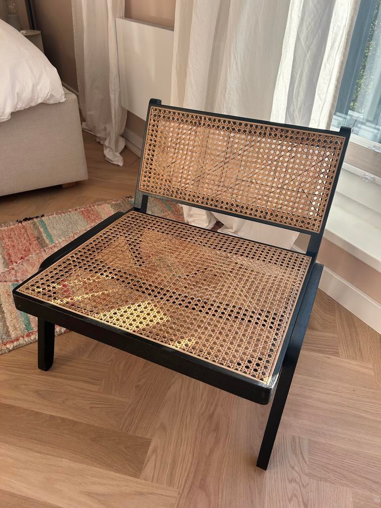 H&M Home Rotan stoel zwart, Ophalen, Zwart, Zo goed als nieuw, Eén