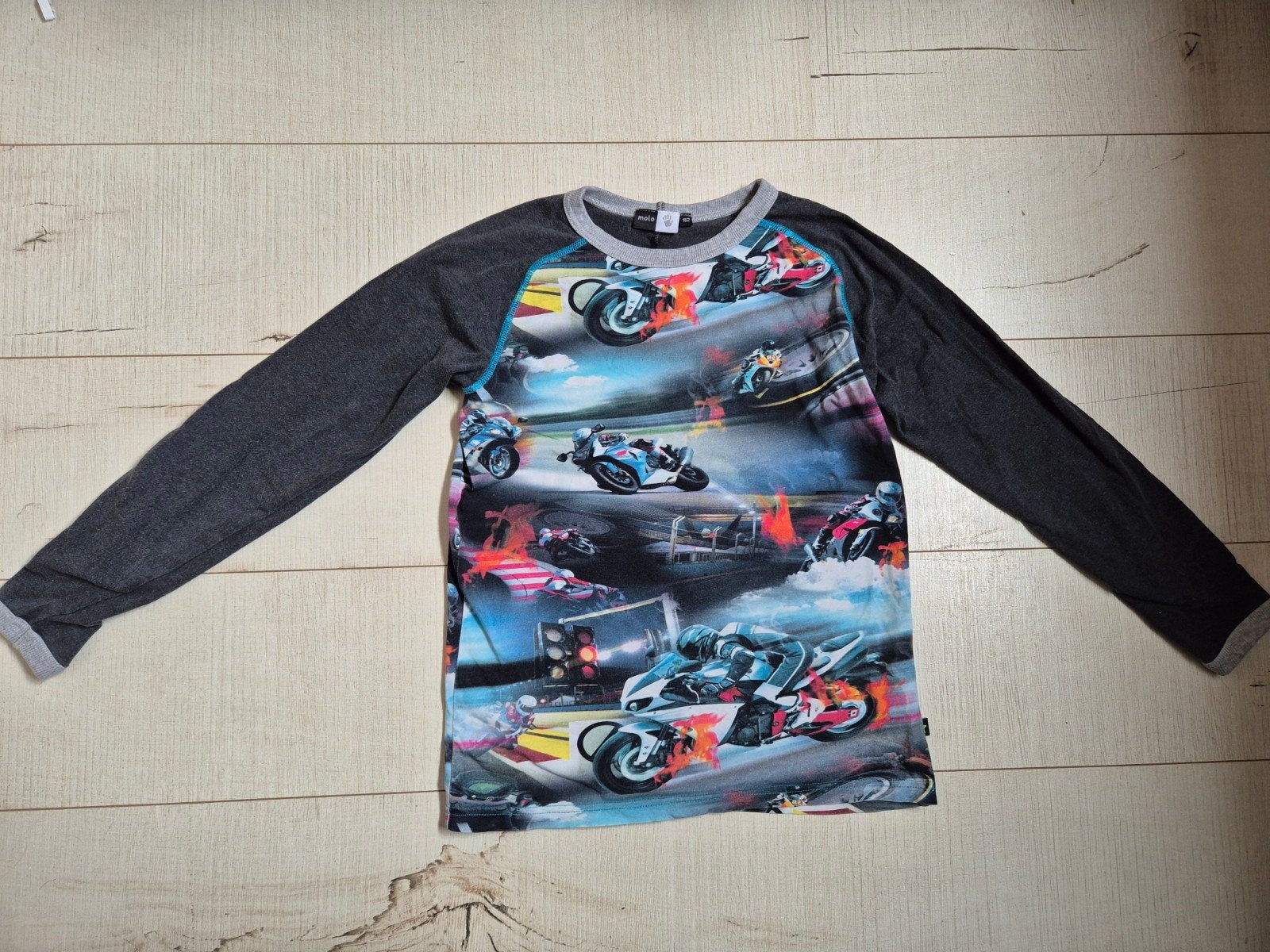 Gave longsleeve motor mt 152 (MOLO), Ophalen, Zo goed als nieuw, Jongen, Shirt of Longsleeve