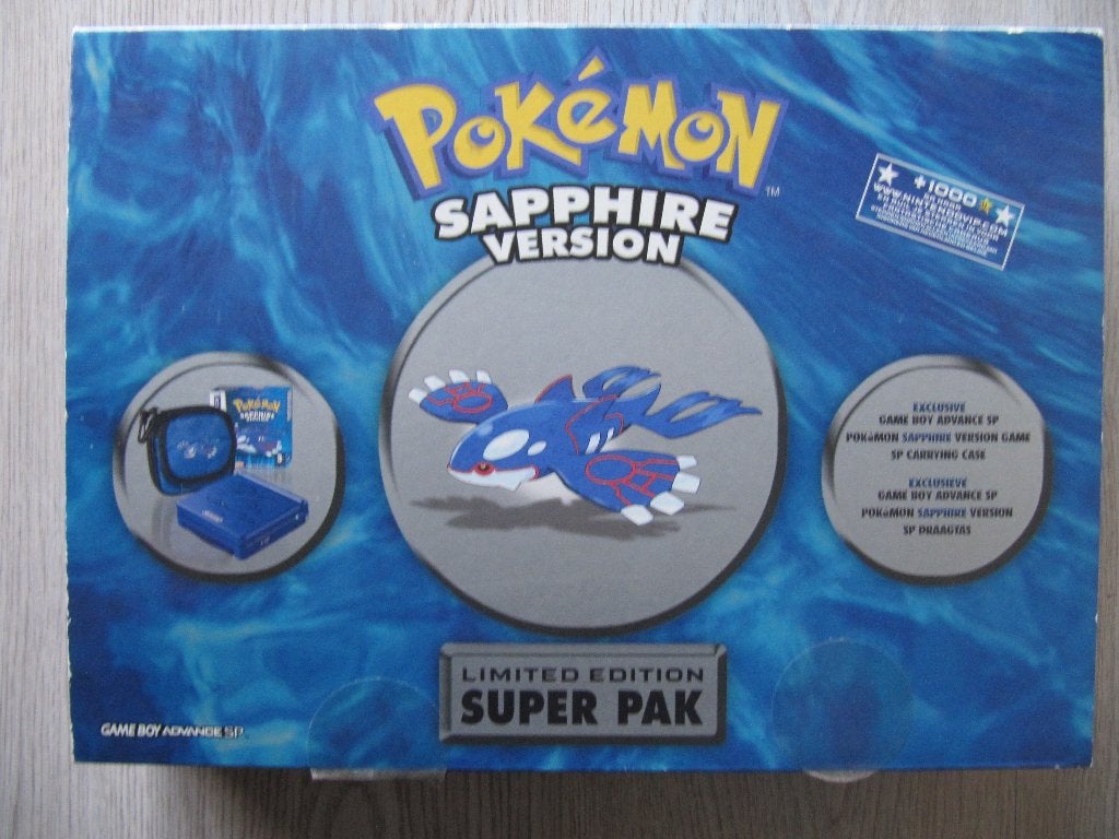 POKEMON SAPPHIRE limited edition SUPER PAK, Spelcomputers en Games, Gebruikt, 1 speler, Racen en Vliegen, Ophalen of Verzenden