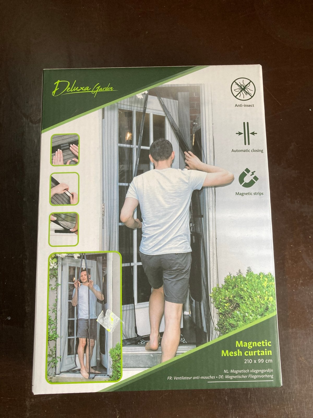 Nieuw Deluxa Garden Magnetisch Vliegengordijn 210x99cm, Ophalen, Inclusief montageonderdelen, Overige merken, Zwart