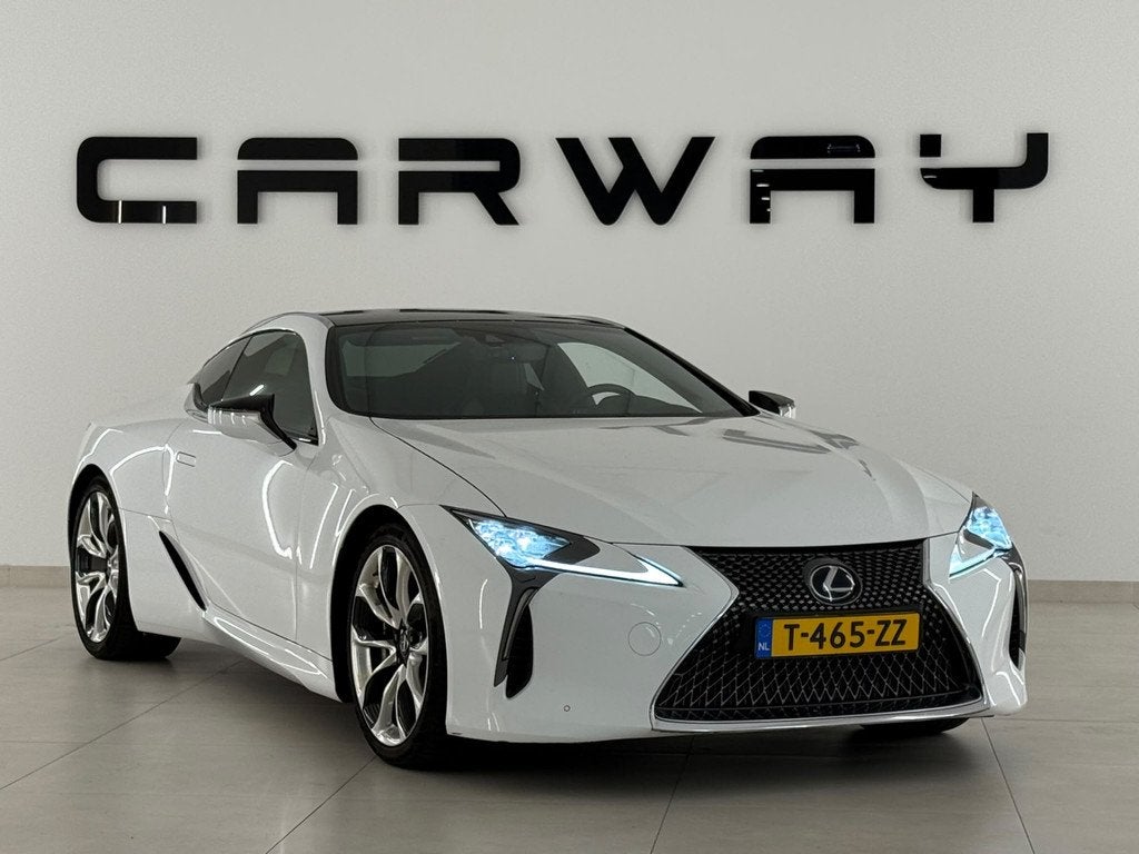 Lexus LC 500h 359pk Carbon dak HUD 21inch (bj 2018), Automaat, Achterwielaandrijving, 4 stoelen, Wit