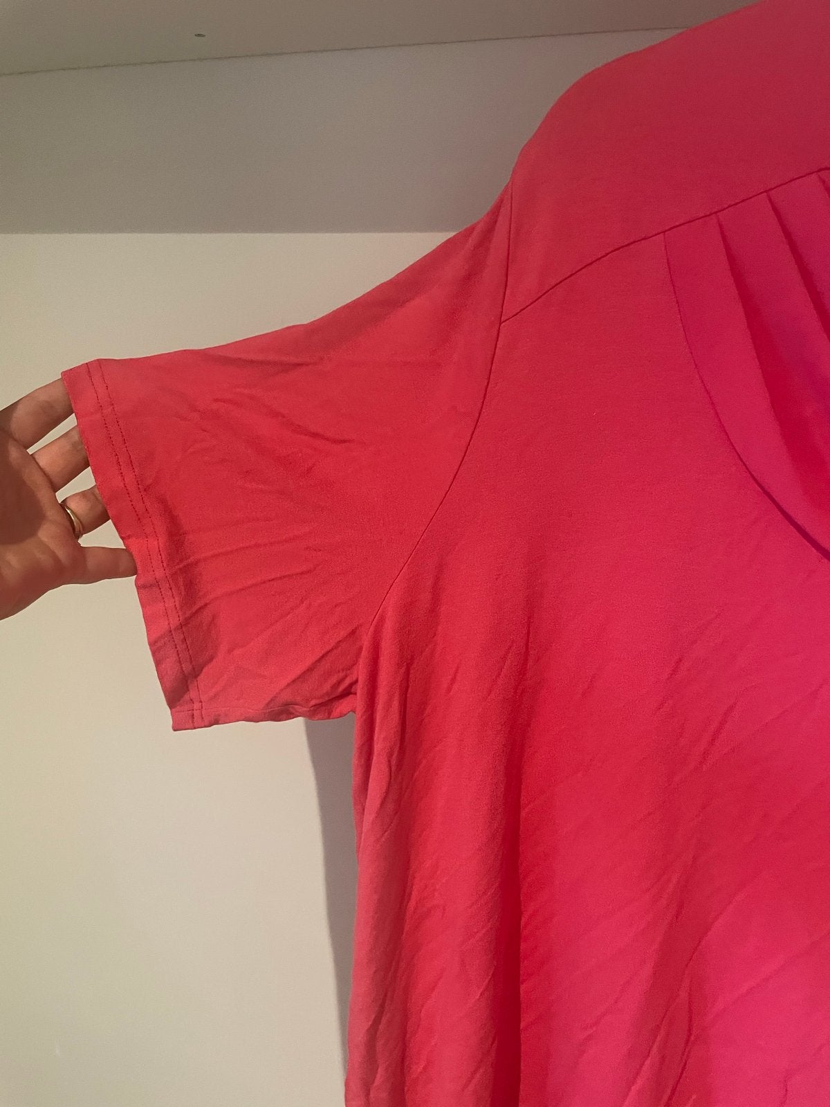 Frank Walder roze top met korte mouwen, Maat 46/48 (XL) of groter, Ophalen of Verzenden, Zo goed als nieuw, Korte mouw