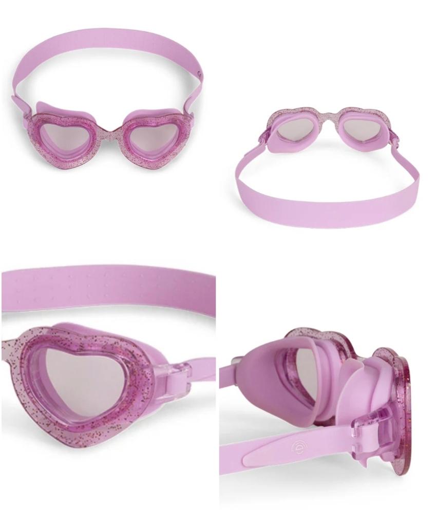 Duikbril Zwembril Hartjes Glitters Roze 4+, Ophalen of Verzenden, Nieuw, Duikbril of Snorkel