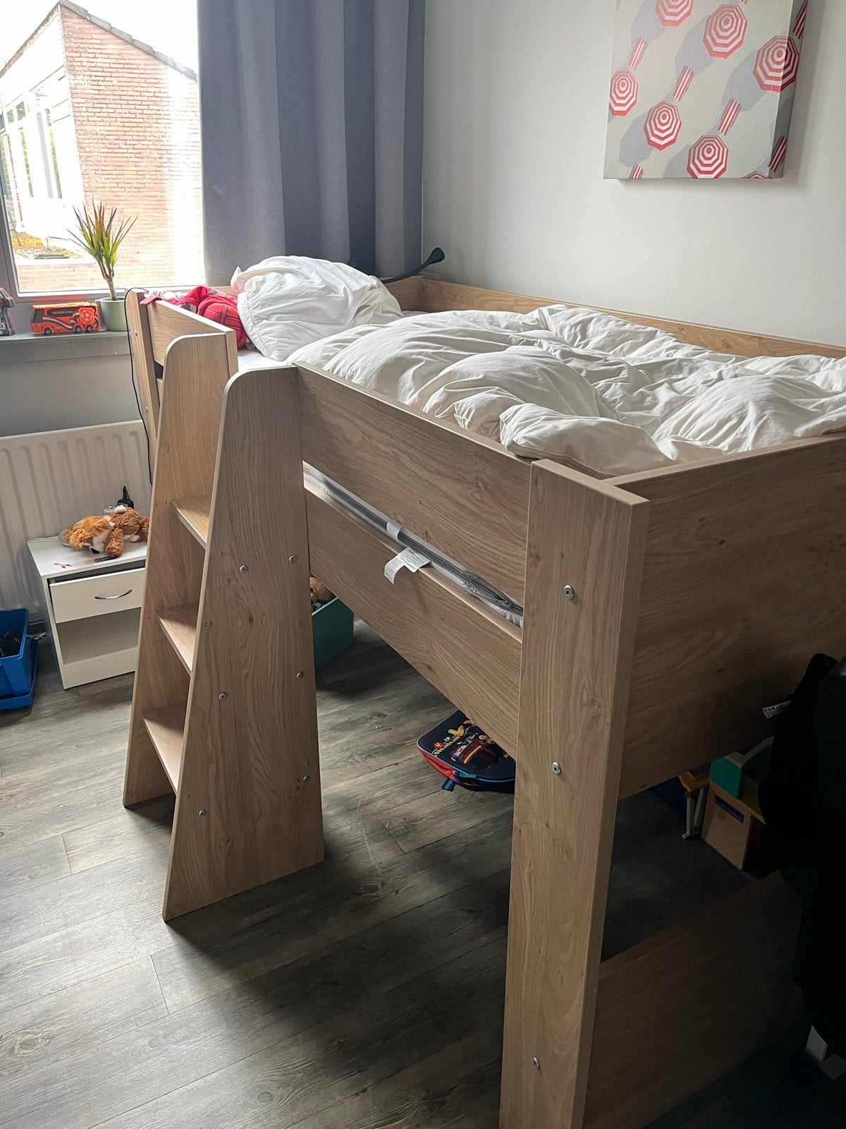 Halfhoogslaper 90x200 cm - Ideaal voor kleine kamers, Ophalen, Gebruikt, 90 cm, Eenpersoons