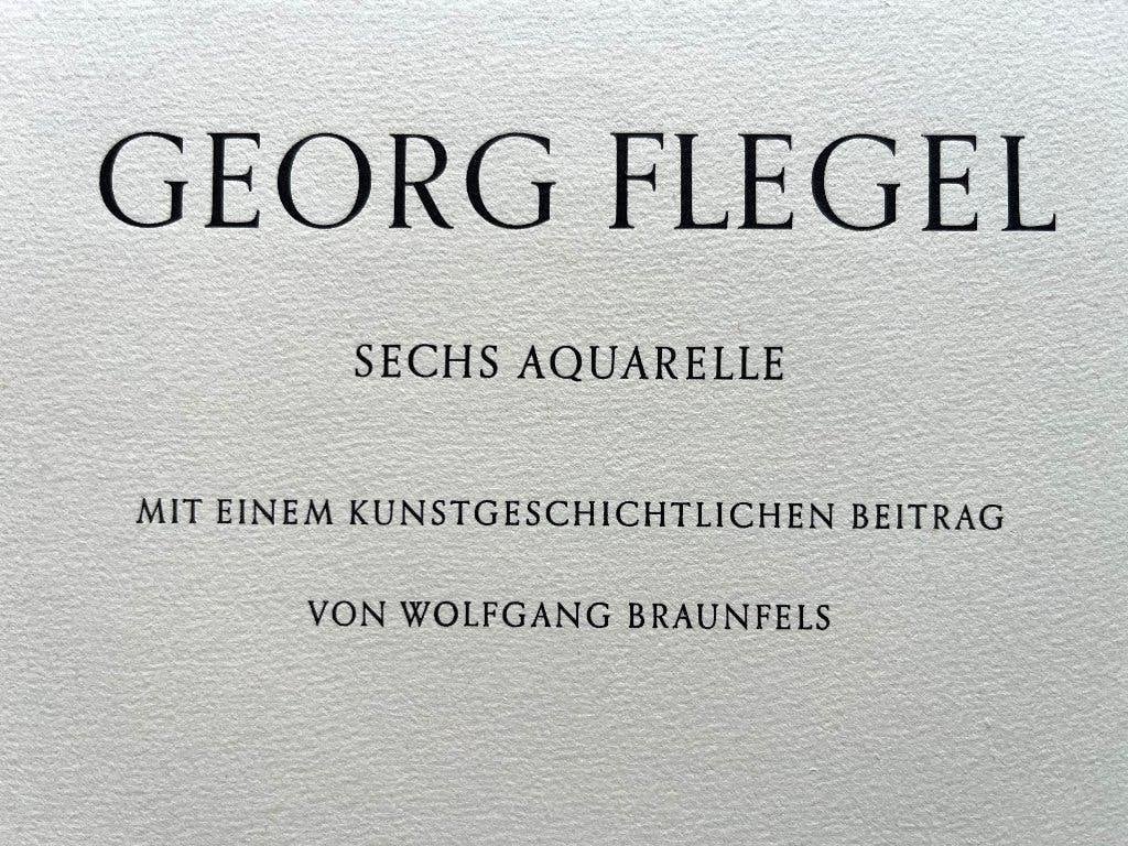 Georg Flegel - Sechs Aquarelle, Gelezen, Ophalen of Verzenden, Wolfgang Braunfels, Schilder- en Tekenkunst