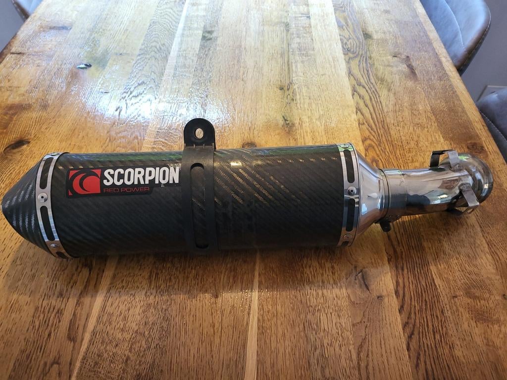 Scorpion Red Power Carbon Uitlaatdemper bmw k1200r  k1200s, Ophalen of Verzenden, Gebruikt