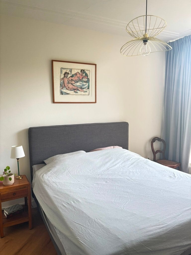 Dunvik Boxspring 180x200 - Donkergrijs, Huis en Inrichting, Ophalen, Gebruikt, Dunvik, Tweepersoons
