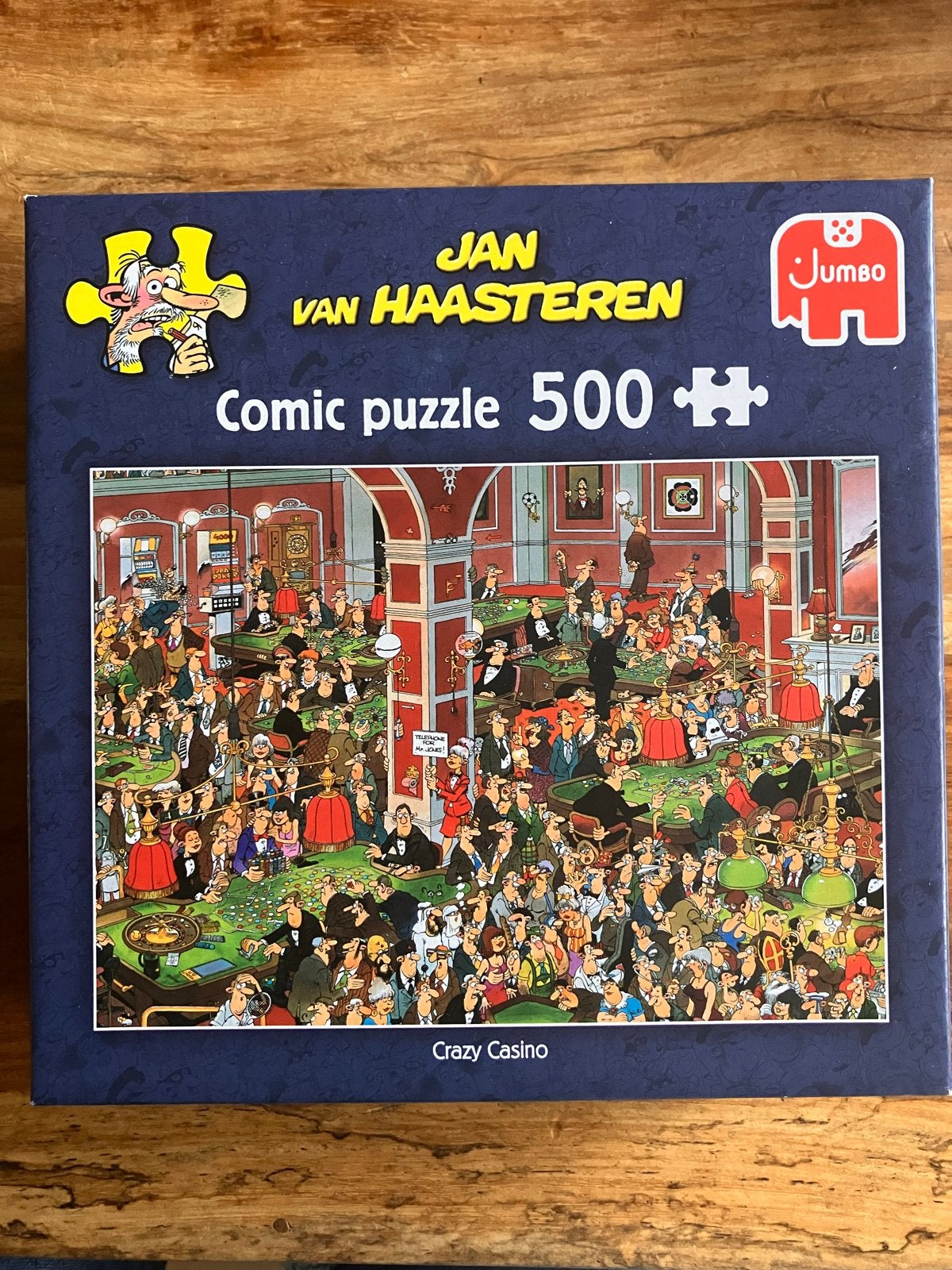 Jan van Haasteren Comic Puzzel 500 stukjes - Crazy Casino, Hobby en Vrije tijd, Ophalen, 500 t/m 1500 stukjes, Gebruikt, Legpuzzel