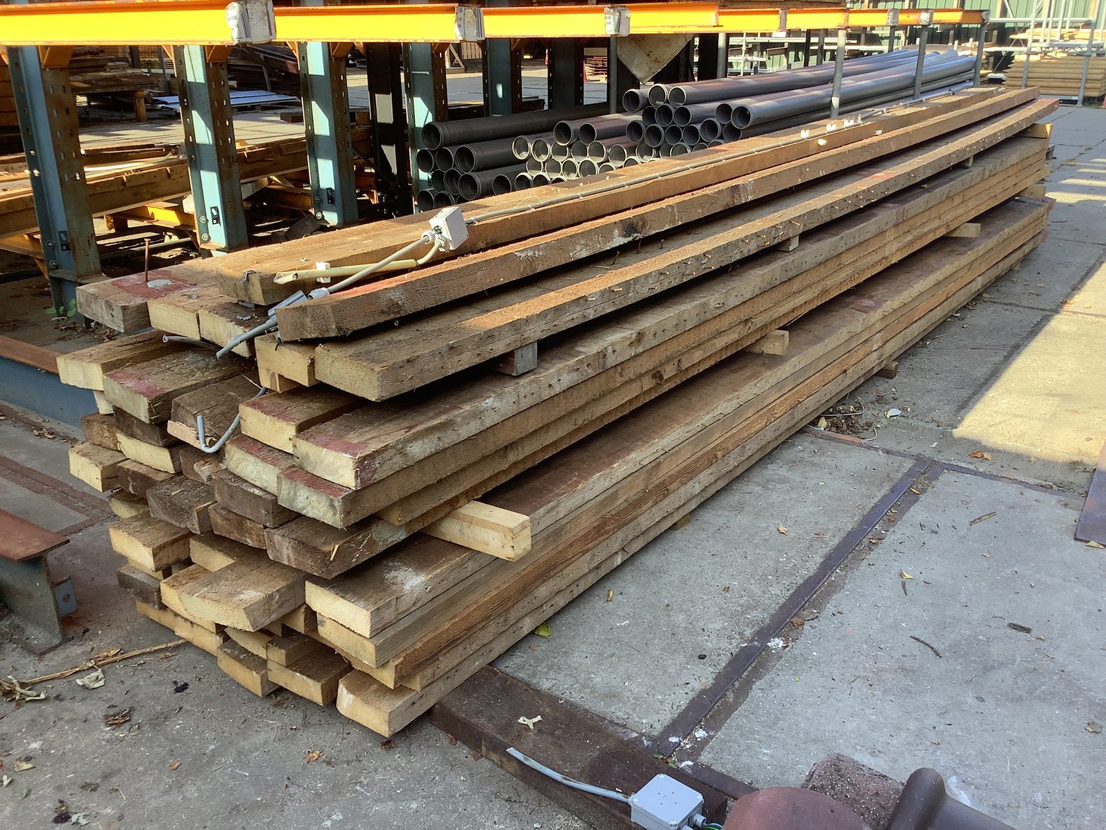 Houten balken, Tuin en Terras, Ophalen, Gebruikt, 250 cm of meer, Balken