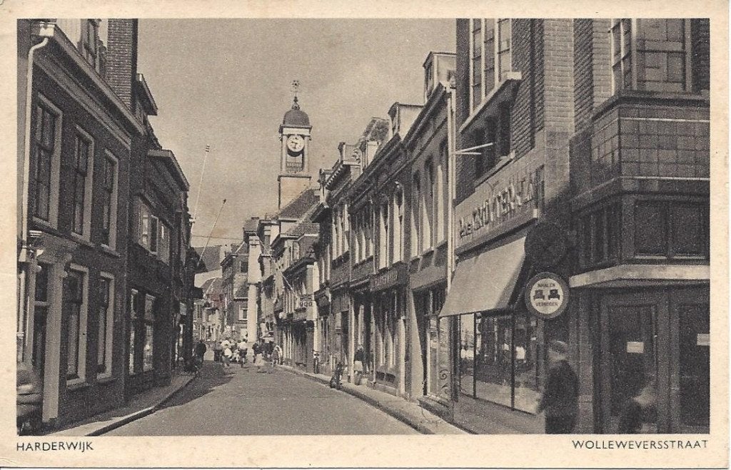 Harderwijk (Gld.) Wolleweverstraat, Volk, gelopen 1949, Ophalen of Verzenden, 1940 tot 1960, Gelopen, Gelderland