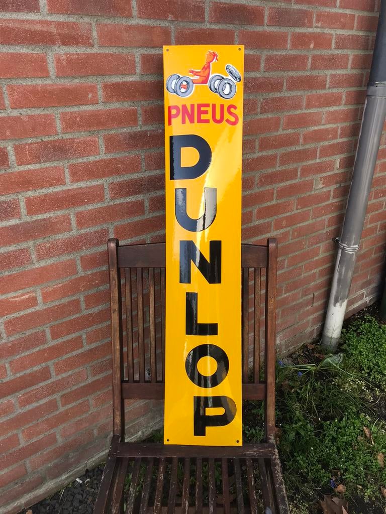 Dunlop emaille, Verzamelen, Ophalen of Verzenden, Zo goed als nieuw, Reclamebord