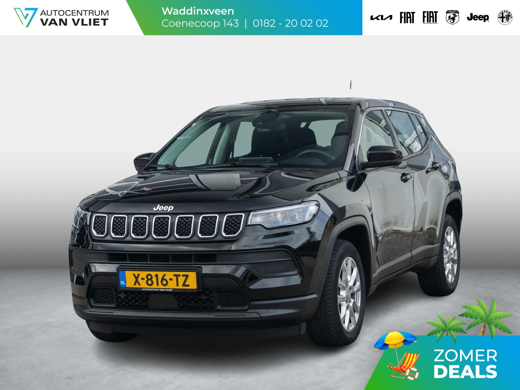 Jeep Compass 1.5T e-Hybrid Longitude | Clima | Cruise | Came, Auto's, 12 maanden, Stof, Gebruikt, Euro 6