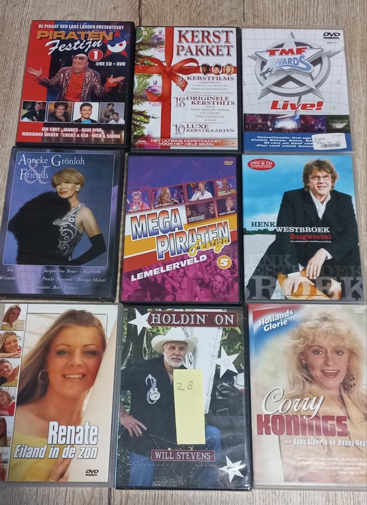 9 Diverse DVD's: van verschillende artiesten, Alle leeftijden, Ophalen of Verzenden, Gebruikt, Muziek en Concerten
