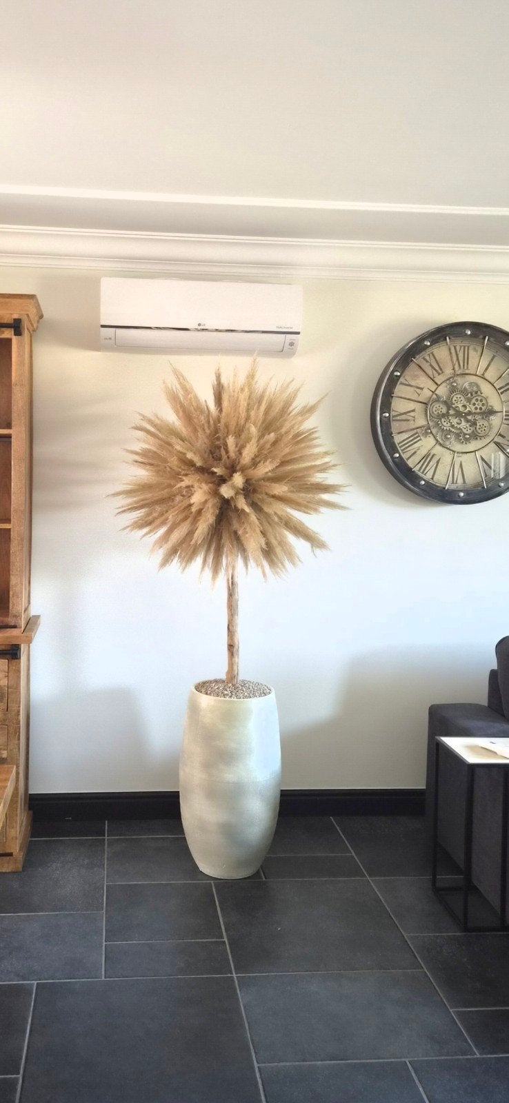 Pampas pluim boom zonder pot, Beige, Boho, Ophalen of Verzenden, Zo goed als nieuw