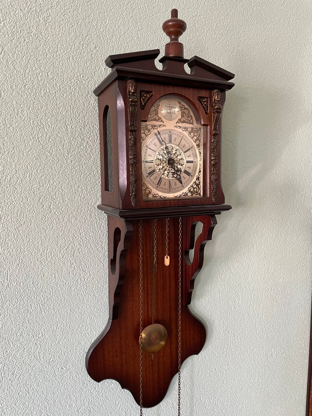 Klassieke Sallander Wandklok (Tempus Fugit) Warmink / Wuba, Antiek en Kunst, Antiek | Klokken, Ophalen