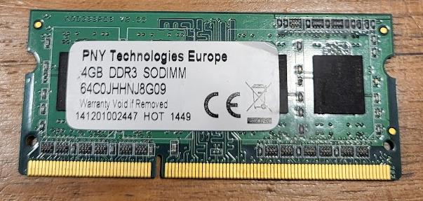 PNY 4GB DDR3 SO-DIMM 1333MHz PC3 laptop RAM module, Computers en Software, RAM geheugen, Gebruikt, DDR3, Ophalen of Verzenden