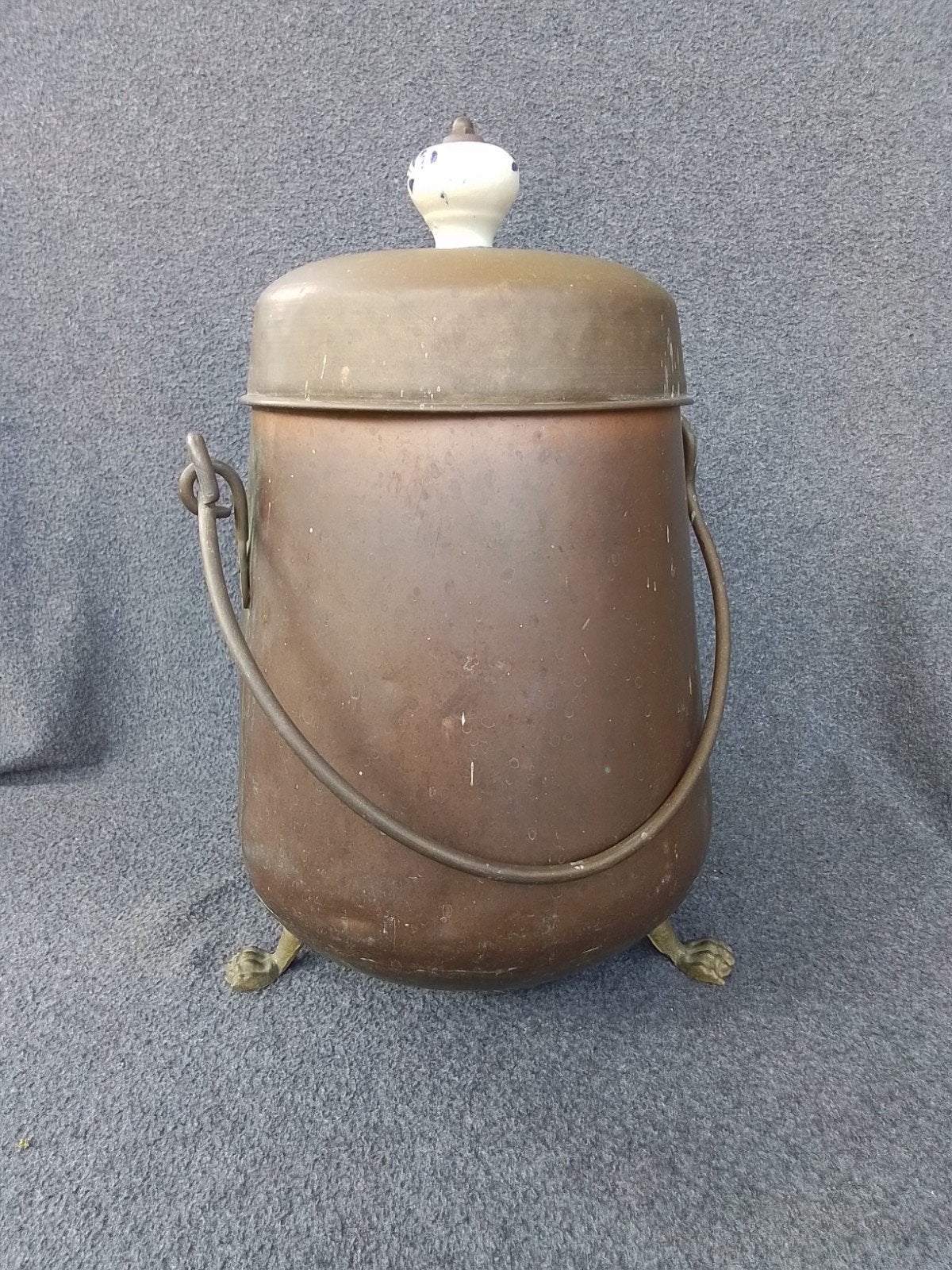 Antieke Koperen Doofpot met Deksel - 36cm Hoog, Verzenden, Koper