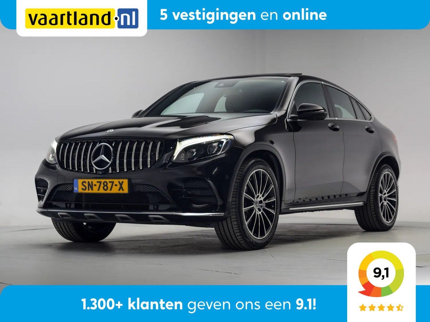Mercedes-Benz GLC COUPE 250 4MATIC AMG Premium Plus [ Schuif, Auto's, Automaat, Gebruikt, Zwart, Bedrijf