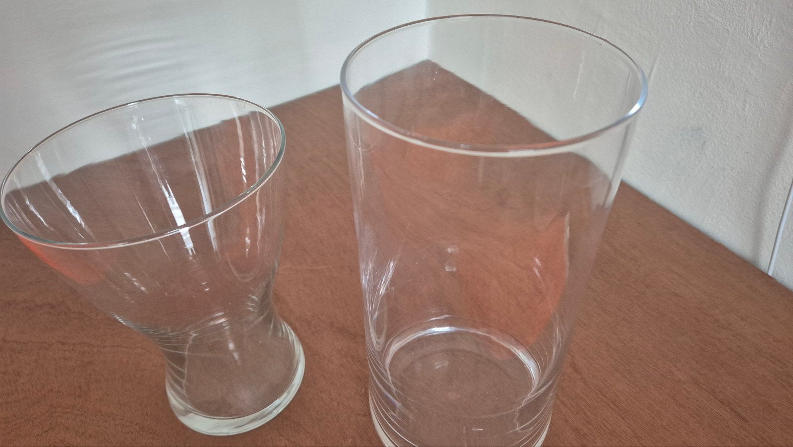 Set van 2 glazen vazen/windlichten, Ophalen