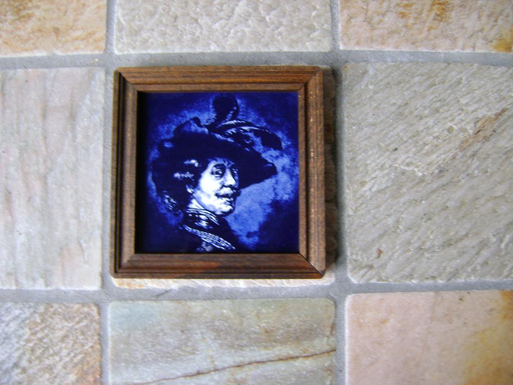 tegel portret Rembrandt van Rijn, Antiek en Kunst, Ophalen of Verzenden
