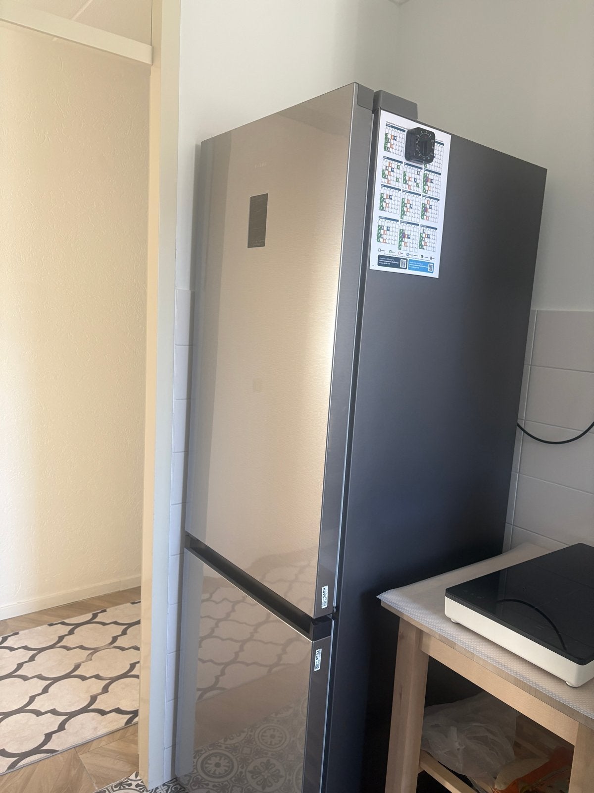 Zo goed als nieuwe Samsung koel-vriescombinatie, Ophalen, 200 liter of meer, 60 cm of meer, Met aparte vriezer