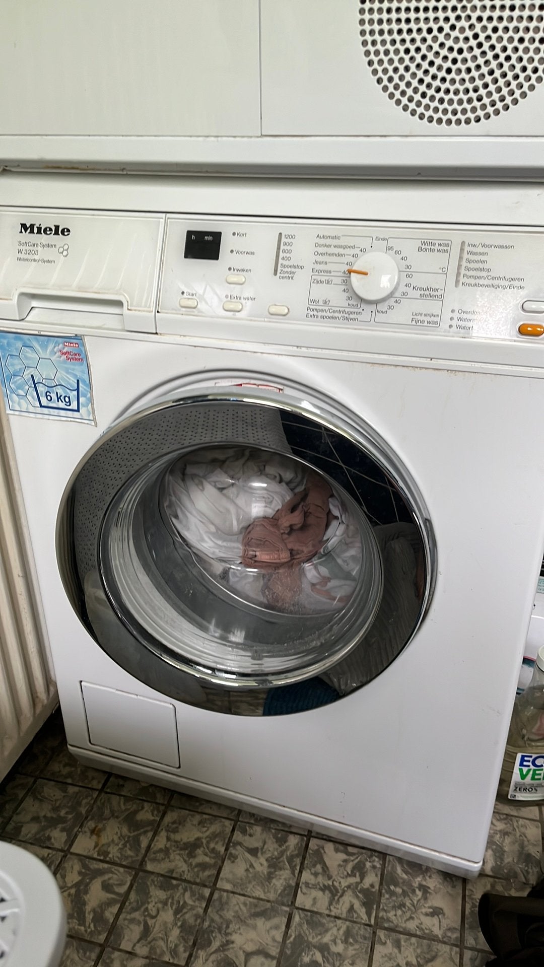 Wasmachine Miele W3202, Ophalen, 4 tot 6 kg, Wolwasprogramma, Voorlader
