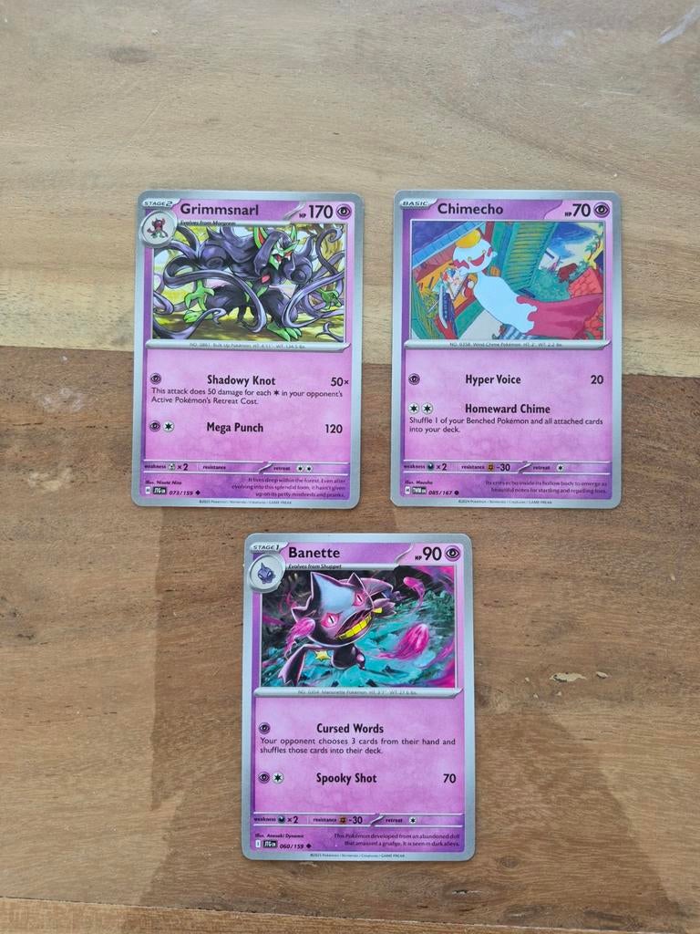 Pokémon Banette Grimmsnarl Chimecho, Ophalen of Verzenden, Zo goed als nieuw