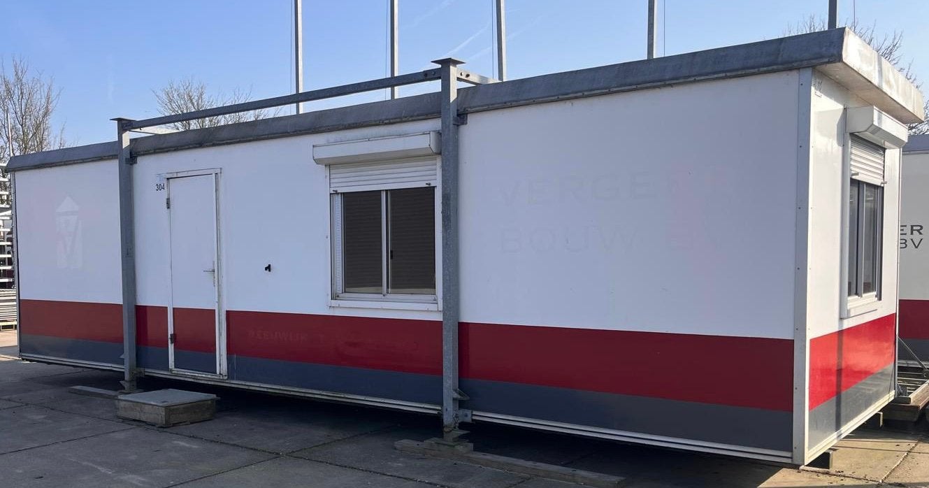 Bouwkeet | Directie unit | Tijdelijk kantoor unit | Schaft, Doe-het-zelf en Verbouw, Ophalen, Gebruikt