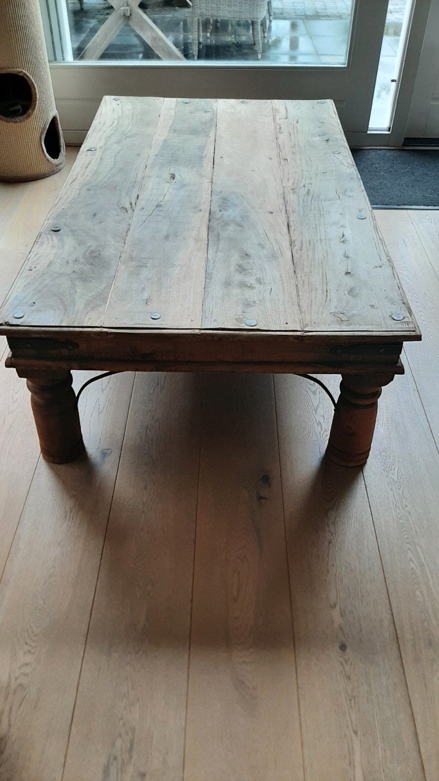 Koloniale salontafel, Huis en Inrichting, Tafels | Salontafels, Gebruikt, 100 tot 150 cm, Teakhout, Rechthoekig