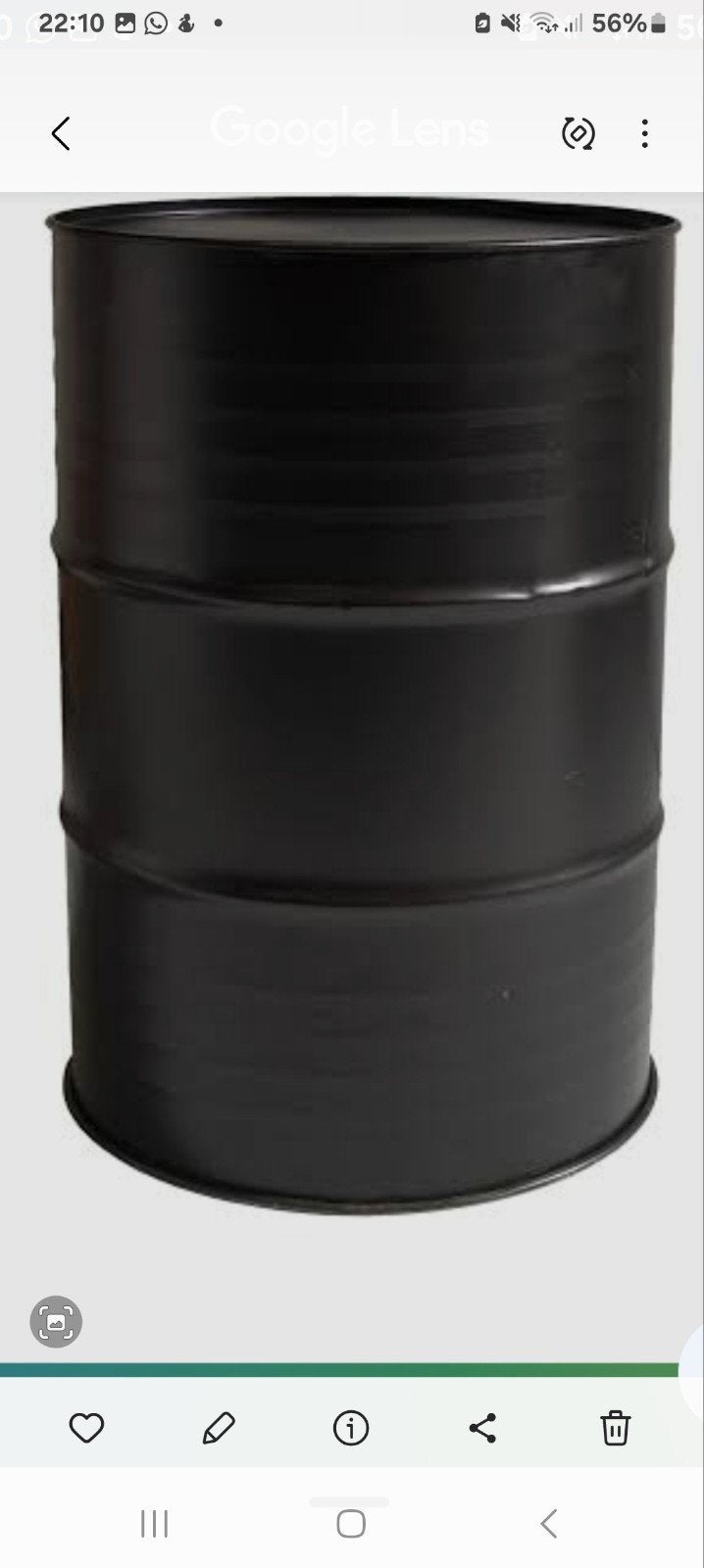 vat 60 kg ouderwertse carboleum zwart, Ophalen, Nieuw