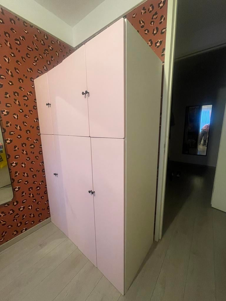Ikea platsa smastad kast kinderkamer wit/roze, Ophalen, 50 tot 100 cm, Zo goed als nieuw, 150 tot 200 cm