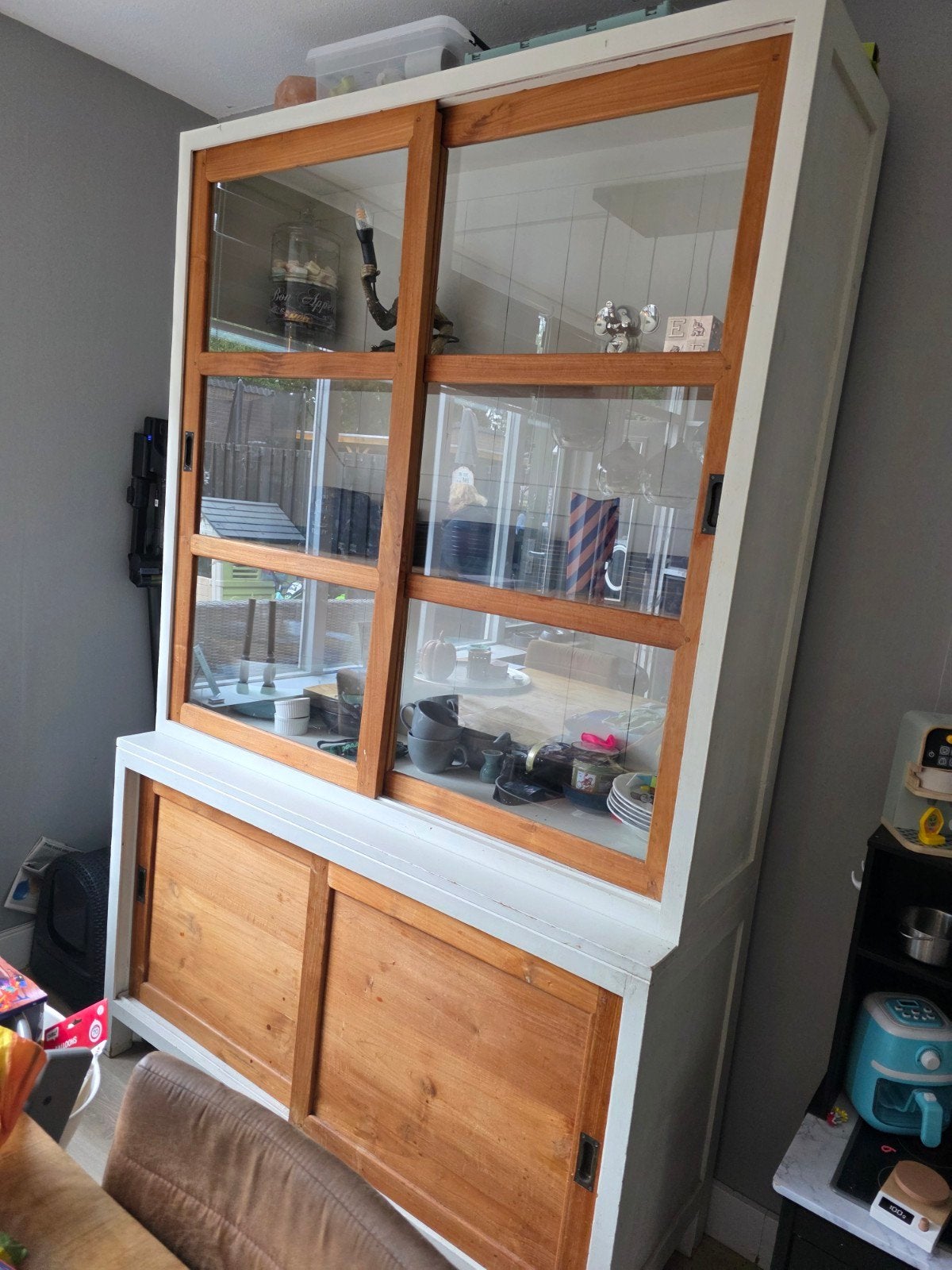 Buffetkast met schuifdeuren - 220x140x50 cm, Ophalen, 100 tot 150 cm, 200 cm of meer, Overige houtsoorten