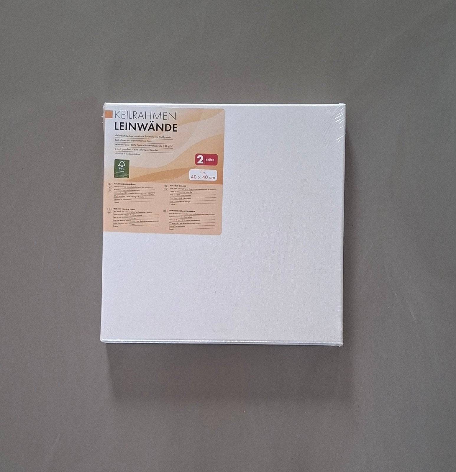 Nieuw in verpakking: Twee schildersdoeken 40x40 cm, Hobby en Vrije tijd, Schilderen, Ophalen of Verzenden, Nieuw, Doek