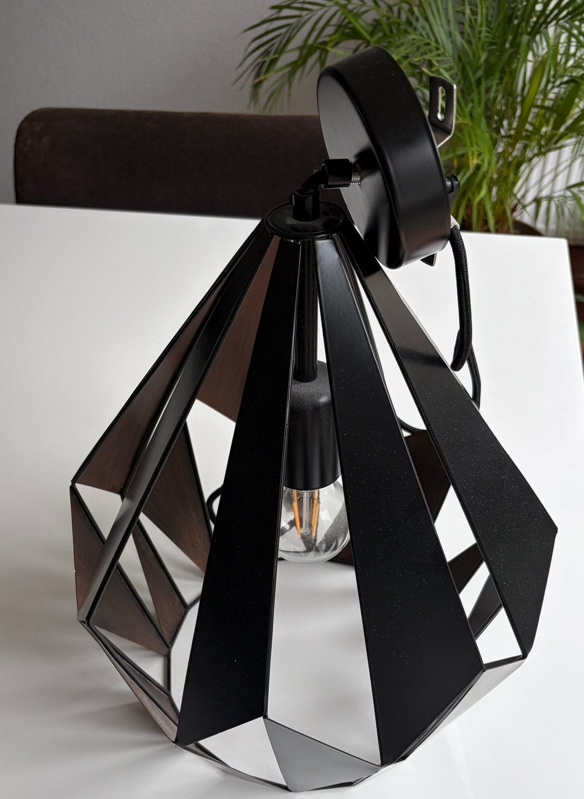 EGLO Carlton Hanglamp zwart, Huis en Inrichting, Ophalen, Gebruikt, E27 (groot), Metaal
