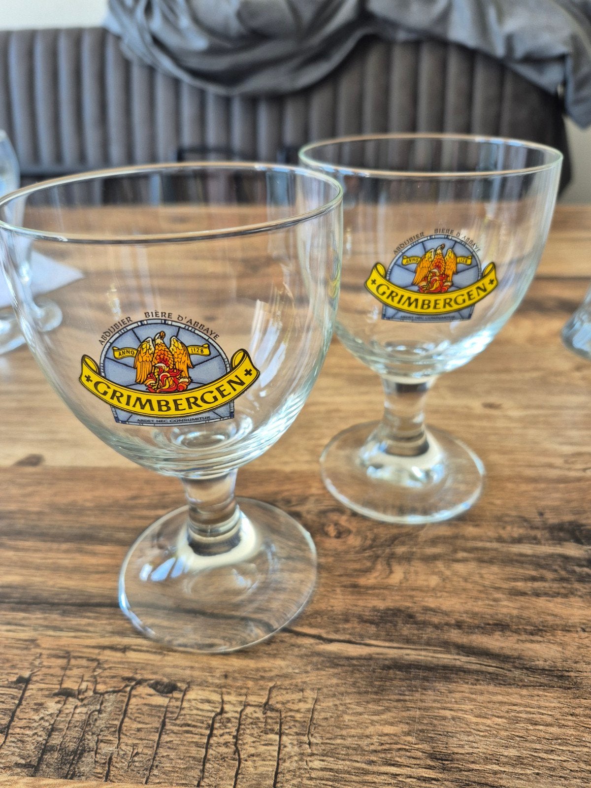 Set van 2 Grimbergen bierglazen, Ophalen, Nieuw, Glas