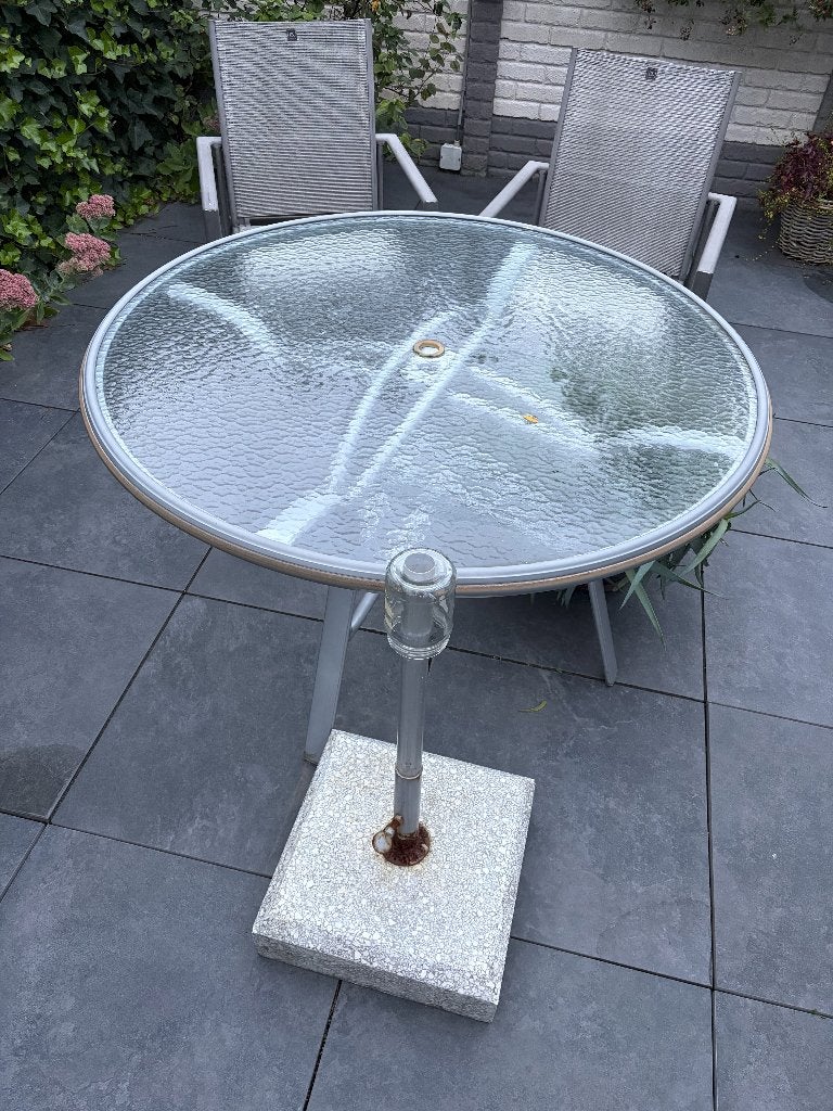 tuinset, Ophalen, 4 zitplaatsen, Gebruikt, Aluminium