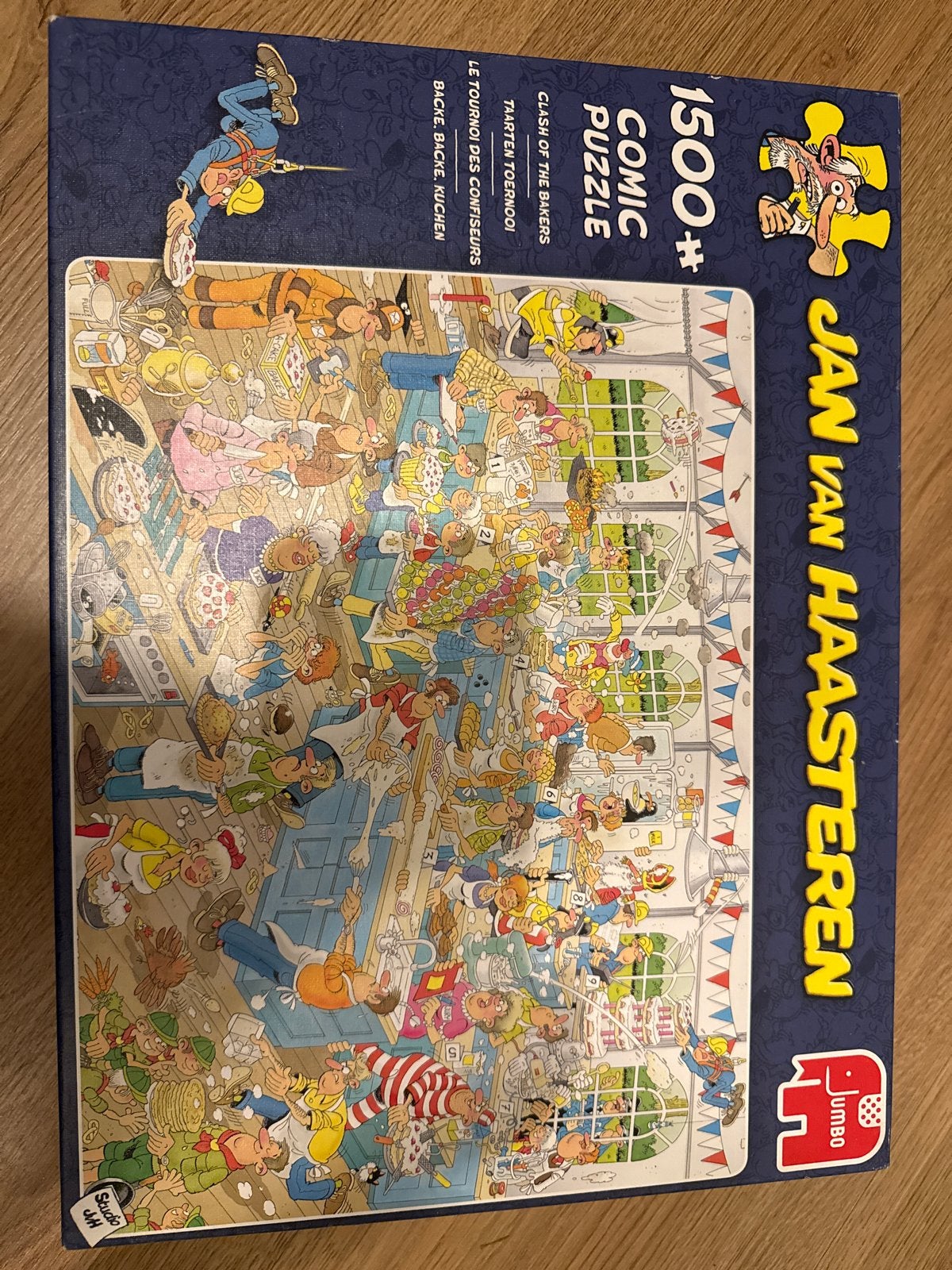 Jan van Haasteren Comic Puzzle - Taarten Toernooi 1500 stukj, Ophalen of Verzenden, 500 t/m 1500 stukjes, Zo goed als nieuw, Legpuzzel